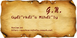 Györkös Mihály névjegykártya